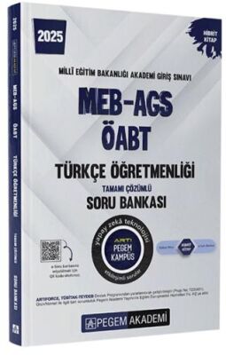 Pegem Akademi Yayıncılık 2025 MEB-AGS-ÖABT Türkçe Öğretmenliği Tamamı Çözümlü Soru Bankası - 1