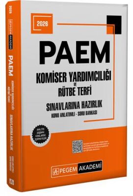 2026 PAEM Komiser Yardımcılığı ve Rütbe Terfi Sınavlarına Hazırlık Konu Anlatımlı Soru Bankası - 1