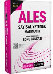 2026 ALES Sayısal Yetenek Matematik Tamamı Video Çözümlü Soru Bankası - Pegem Akademi Yayıncılık