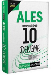 2026 ALES Tamamı Çözümlü 10 Deneme - Pegem Akademi Yayıncılık