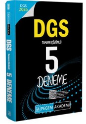 2026 DGS Tamamı Çözümlü 5 Deneme - Pegem Akademi Yayıncılık