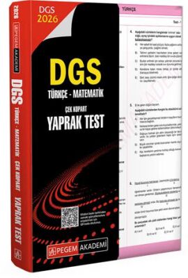 2026 DGS Türkçe-Matematik Çek Kopart Yaprak Test - 1