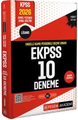 2026 E-KPSS Engelli Kamu Personeli Seçme Sınavı Tamamı Çözümlü 10 Deneme Lisans - 1