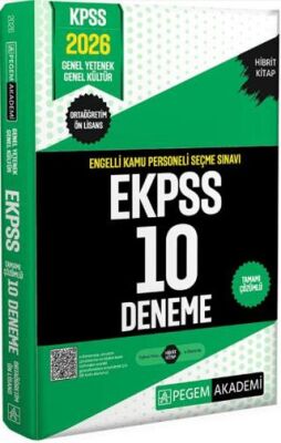 2026 E-KPSS Engelli Kamu Personeli Seçme Sınavı Tamamı Çözümlü 10 Deneme Ortaöğretim-Ön Lisans - 1