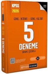 2026 KPSS Genel Yetenek Genel Kültür 5 Deneme Çözümlü - Pegem Akademi Yayıncılık