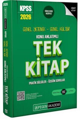 2026 KPSS Genel Yetenek Genel Kültür Konu Anlatımlı Tek Kitap - 1