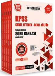 2026 KPSS Genel Yetenek Genel Kültür Ortaöğretim Tamamı Çözümlü Soru Bankası Modüler Set 5 Kitap - Pegem Akademi Yayıncılık