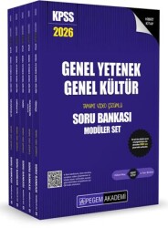 2026 KPSS Genel Yetenek Genel Kültür Tamamı Çözümlü Soru Bankası Seti - 5 Kitap - Pegem Akademi Yayıncılık