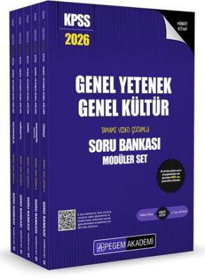 2026 KPSS Genel Yetenek Genel Kültür Tamamı Çözümlü Soru Bankası Seti - 5 Kitap - 1