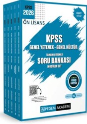 2026 KPSS Ön Lisans Genel Yetenek Genel Kültür Tamamı Çözümlü Soru Bankası Modüler Set - Pegem Akademi Yayıncılık