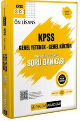 2026 KPSS Ön Lisans Soru Bankası Genel Yetenek Genel Kültür Tamamı Video Çözümlü - Pegem Akademi Yayıncılık