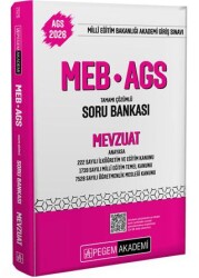 2026 MEB-AGS Soru Bankası Tamamı Çözümlü Mevzuat - Pegem Akademi Yayıncılık