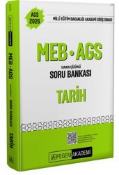 2026 MEB-AGS Tarih Soru Bankası Tamamı Çözümlü - Pegem Akademi Yayıncılık