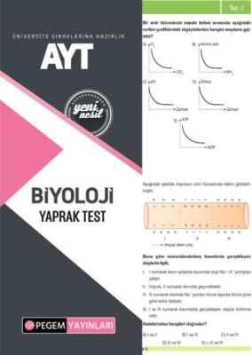 Pegem Akademi Yayıncılık AYT Biyoloji Yaprak Test - 1