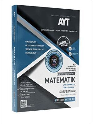 Pegem Akademi Yayıncılık AYT Matematik Limit ve Süreklilik Türev-İntegral Soru Bankası - 1