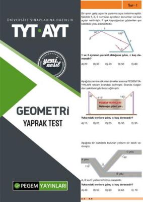 Pegem Akademi Yayıncılık TYT-AYT Geometri Yaprak Test - 1