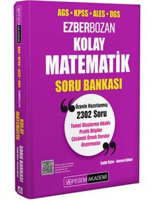 Pegem Akademi Yayıncılık AGS KPSS ALES DGS Kolay Matematik Soru Bankası - 1