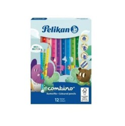 Pelikan Combino 12li Jumbo Üçgen Kuru Boya - Pelikan