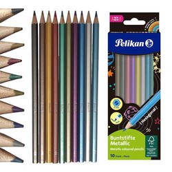 Pelikan Metalik Renkler 10lu Kuru Boya - 2