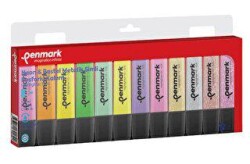 Penmark Fosforlu Kalem 12 Li Karışık Renk 4 Neon-4 Pastel-4 Simli - Penmark