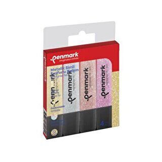 Penmark Fosforlu Kalem 4 Lü Asetat Karışık Renk Simli - 1