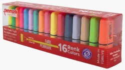 Penmark Mini Fosforlu Kalem 16 Lı Neon+Pastel+Tropik - 2