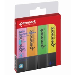 Penmark Neon Fosforlu Kalem 4 Renk Karışık - Penmark