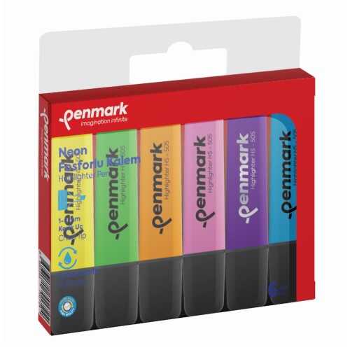 Penmark Neon Fosforlu Kalem 6 Renk Karışık