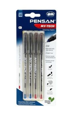 Pensan 0.7 Mm My-Tech Tükenmez Kalem Karışık 4Lü Blister - 1