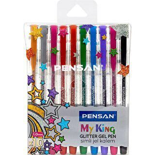 Pensan My King Simli Jel Kalem 10 lu Set - 1