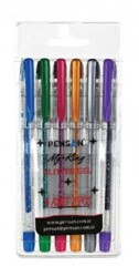 Pensan My King Simli Jel Kalem 6Lı Set - Pensan