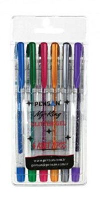 Pensan My King Simli Jel Kalem 6Lı Set - 1