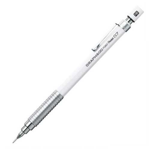 Pentel Graphgear 600 Teknik Çizim Ve Yazı İçin Versatil Uçlu Kalem Beyaz 0.7 Mm