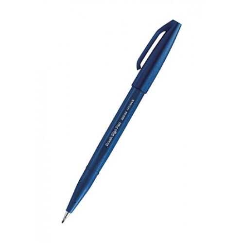 Pentel İmza Kalemi Fırça Uçlu Mavi
