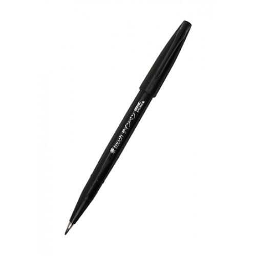 Pentel İmza Kalemi Fırça Uçlu Siyah