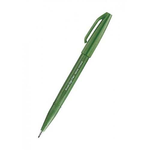 Pentel İmza Kalemi Fırça Uçlu Yeşil