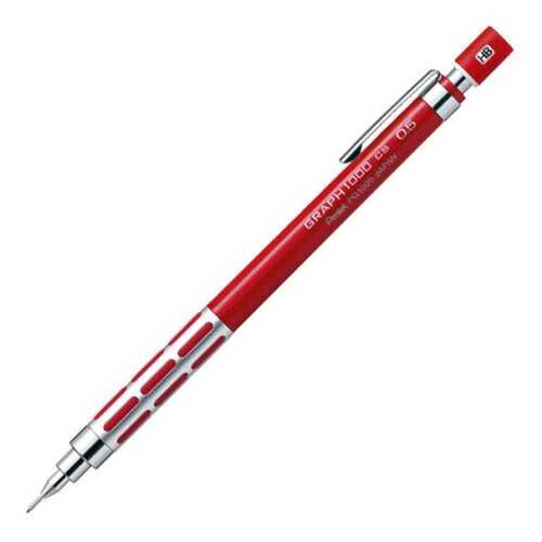 Pentel Mat Metal Gövde Teknik Çizim Ve Yazı İçin Versatil Uçlu Kalem Kırmızı 0.5 Mm