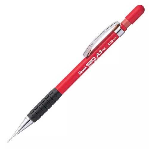 Pentel Versatil Uçlu Kalem Genel Kullanım İçin Tutaçlı 0.3 Mm Kırmızı A313-B