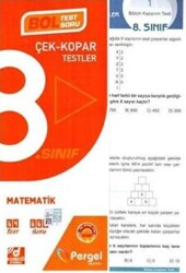 Pergel 8. Sınıf Matematik Çek Kopar Yaprak Test - Pergel Yayınları