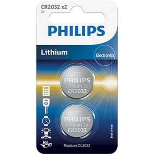 Philips Lithium 3.0V Coinx2 Cr2032 Blister