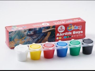 Pigui Akrilik Boya 6 Renk 25Ml - 1