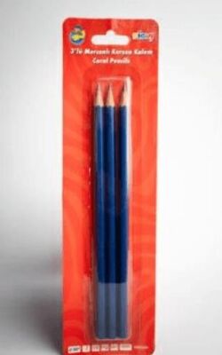 Pigui Mercanlı Kurşun Kalem 3`Lü Blister - 1