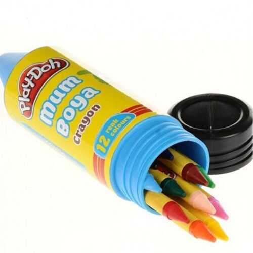Play-Doh Silinebilir Crayon Mum Boya Tüp 12 Renk