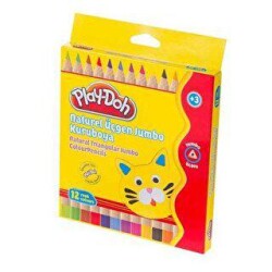 Play-Doh Kuruboya Naturel Jumbo 12 Renk - Play-Doh