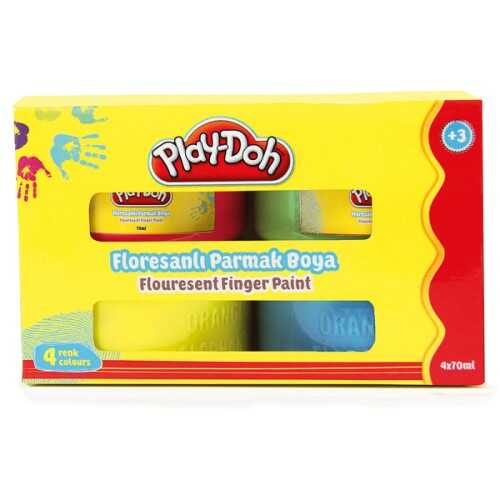 Play-Doh Parmak Boyası 4 Renk Flors. 70 Ml.