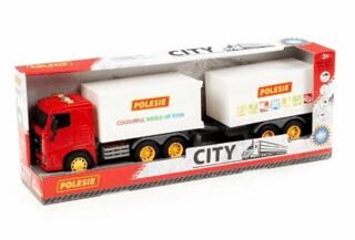 Polesie Sürtmeli Çift Dorse Tır Kırmızı Kabin 9637 - 1