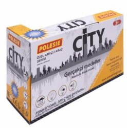 Polesie Oyuncak Sürtmeli Ekskavatör Işıklı ve Sesli Turuncu Kabin Kutuda - Polesie