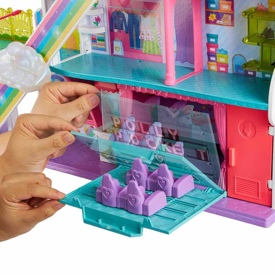 Polly Pocket Gökkuşağı Alışveriş Merkezi Oyun Seti HHX78 - 3