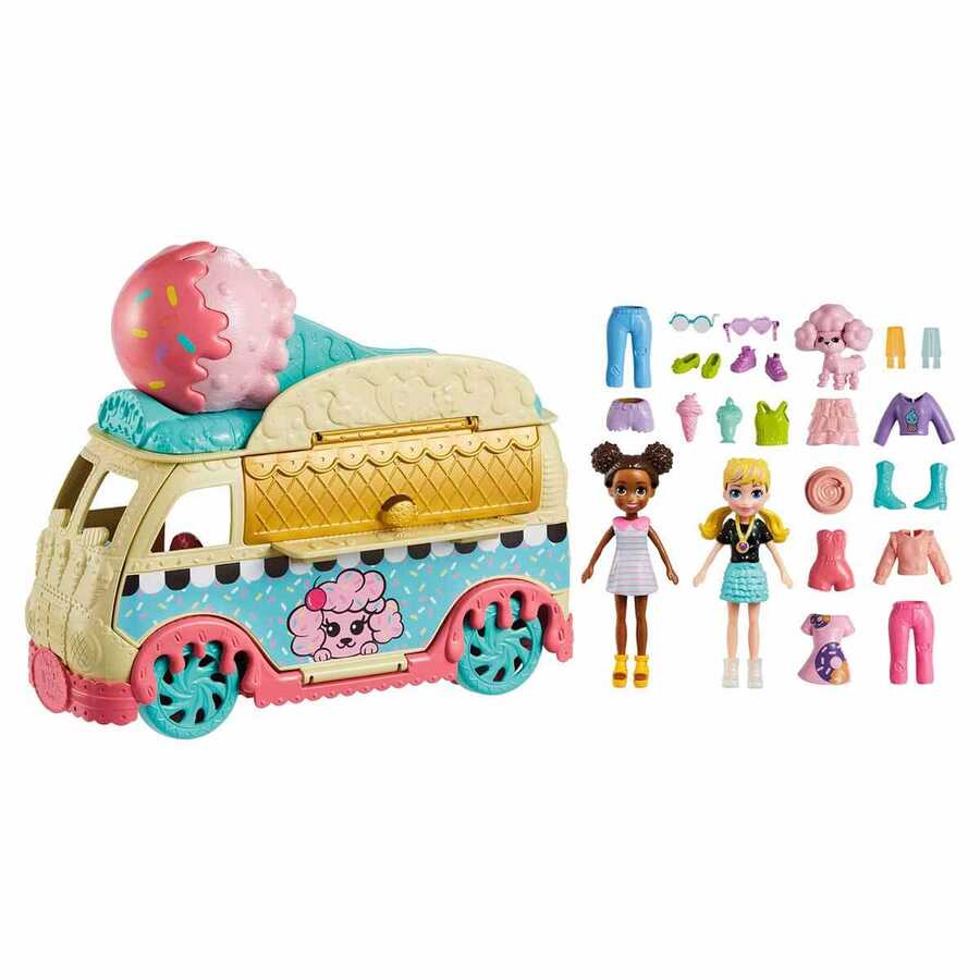 Polly Pocket Minik Lezzetler Dondurma Arabası HHX77 - 2