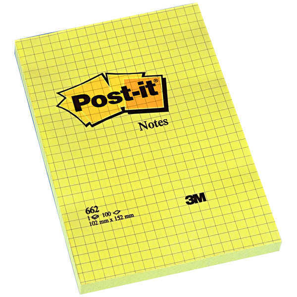 Post-İt® Not Kareli Sarı 100 Yp 102X152Mm 662